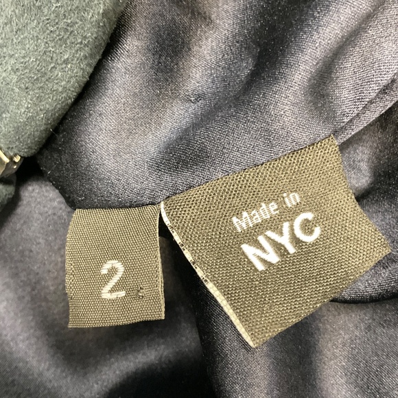 SUSAN BENDER NAVY CROPPED FULL ZIP SUEDE LEATHER JACKET - Picture 5 of 7